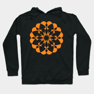 Simple Orange circular mandala Hoodie